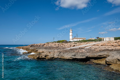 Cape Salines lighthouse  Santanyi  Mallorca  Spain