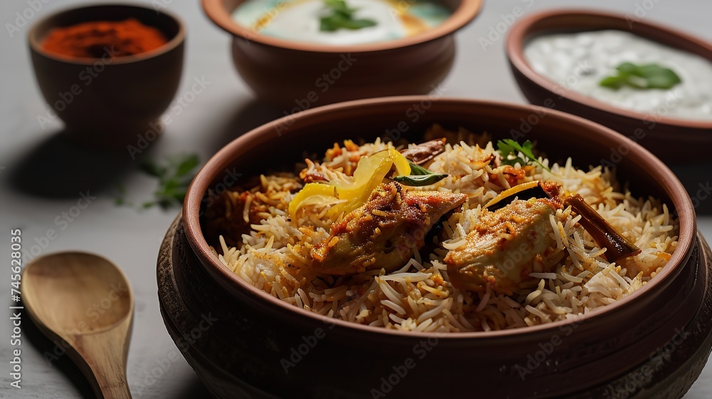 Chicken Dhum Biryani Using Jeera Rice and Spices Chicken Dhum Biryani Using Jeera Rice and Spices