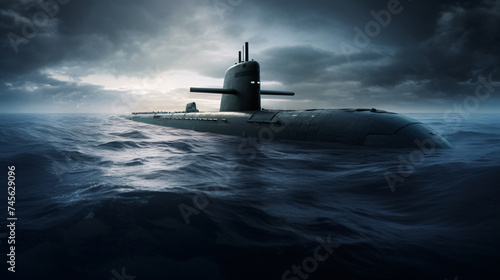 a submarine in the water