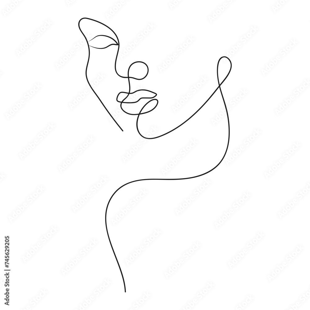 Woman Face Line art Woman Face Line art