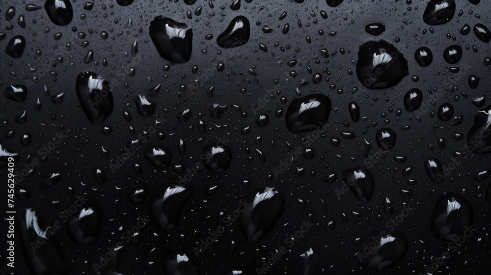 Atmospheric background with water droplets. Monochrome. The texture of water on a black background. Atmospheric background with water droplets. Monochrome. The texture of water on a black background.