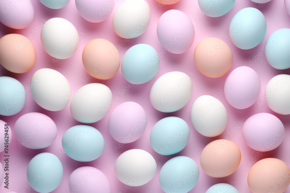 a group of eggs on a pink surface