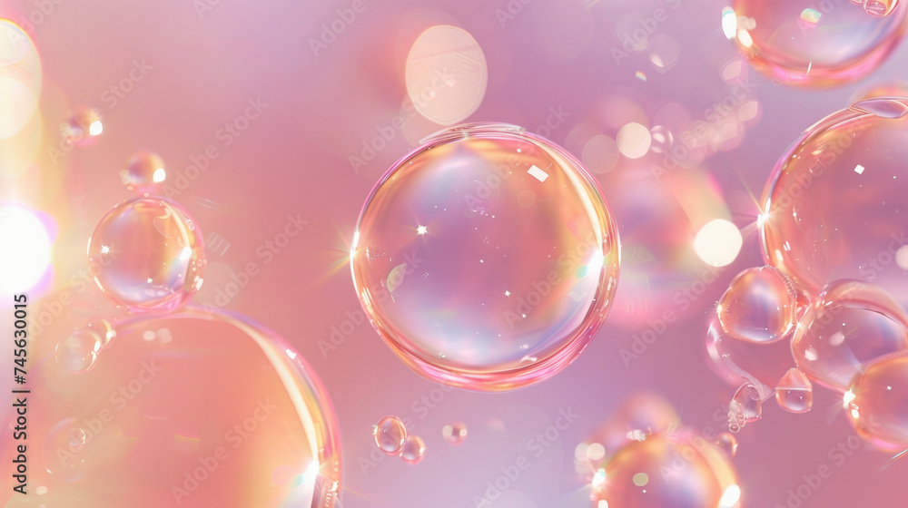 Pink colored oil bubble background. Closeup view. Pink colored oil bubble background. Closeup view.
