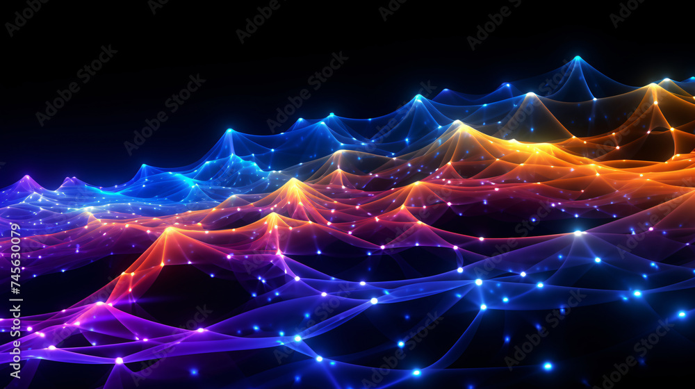 Obraz premium a colorful lines and dots