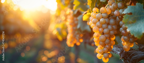 a bunch of grapes on a vine © TONSTOCK