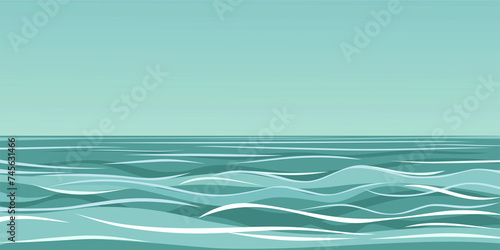 The deep sea with big waves.