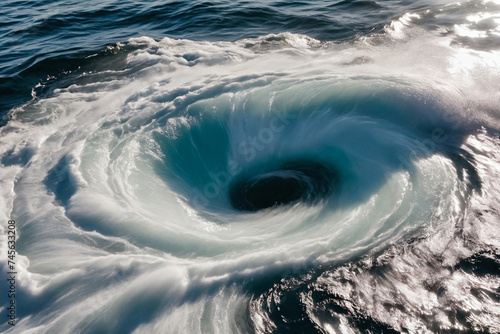 Close-up shot of a whirlpool of water - Concept for danger 