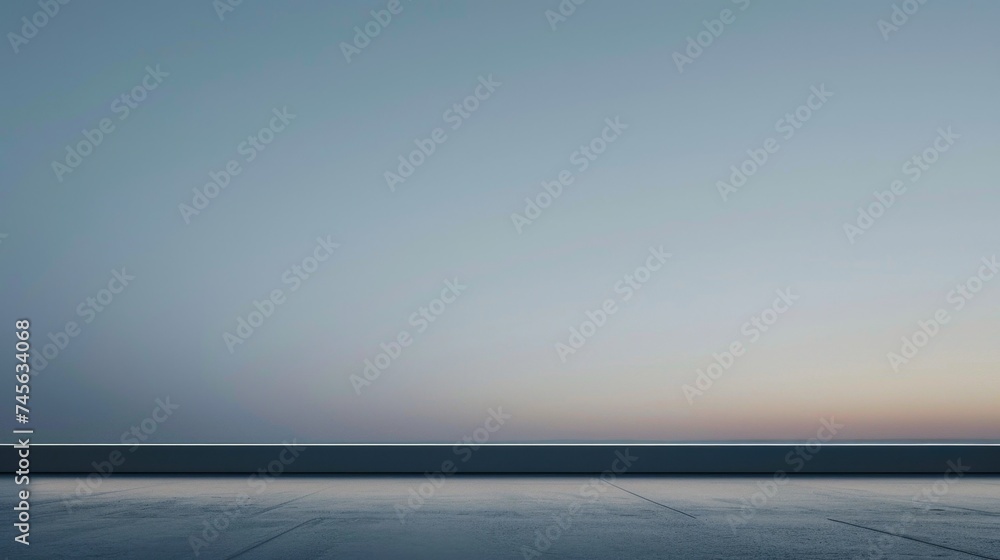 Abstract minimalist background with a vast expanse of sky and open space, great for backgrounds in graphic design projects or meditation apps