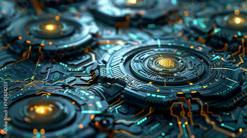 Lock Design a futuristic 3D animation featuring intricate digital locks as part of a cybersecurity system