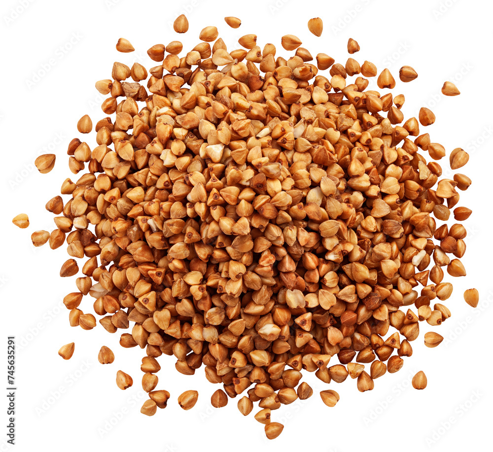 Buckwheat isolated on white background, full depth of field Buckwheat isolated on white background, full depth of field
