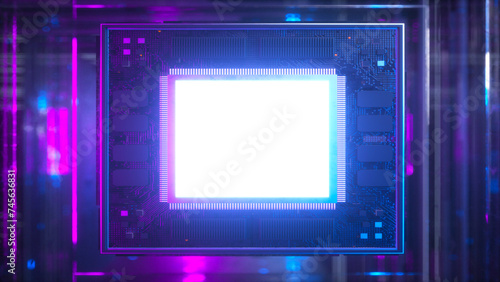 Abstract Concept of Computer Processor Unit
