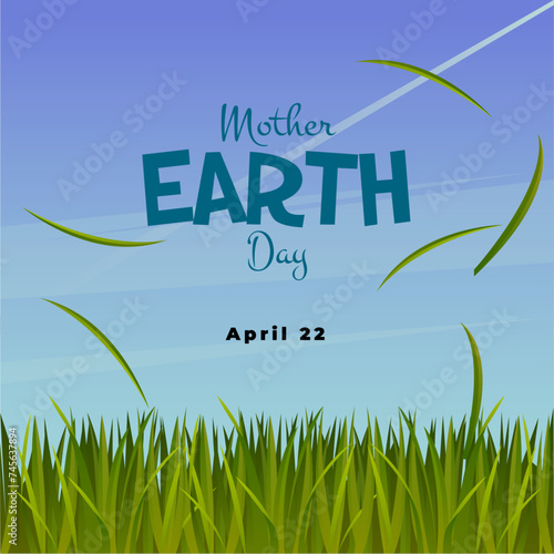 World Earth Day Background/ Illustration of a happy earth day banner, for nature and environment preservation holiday celebration