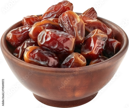 Dried dates fruits in bowl