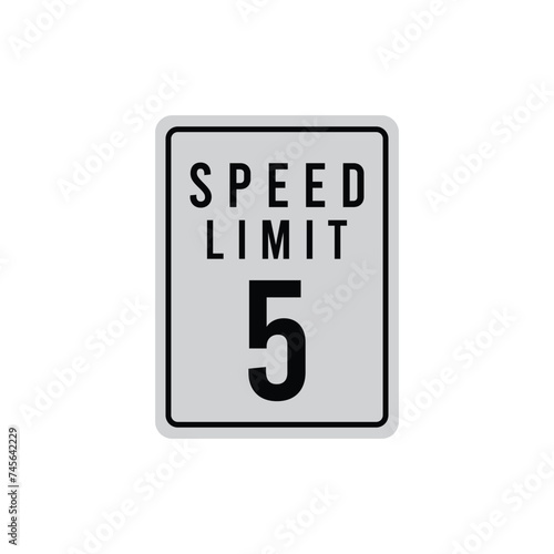 speed limit sign icon vector