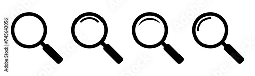 Wallpaper Mural Magnifying glass icon, vector magnifier or loupe sign. Web search icon. Torontodigital.ca