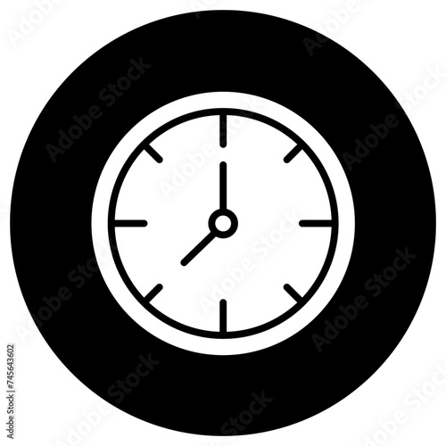 Wall Clock Vector Icon Design Illustration