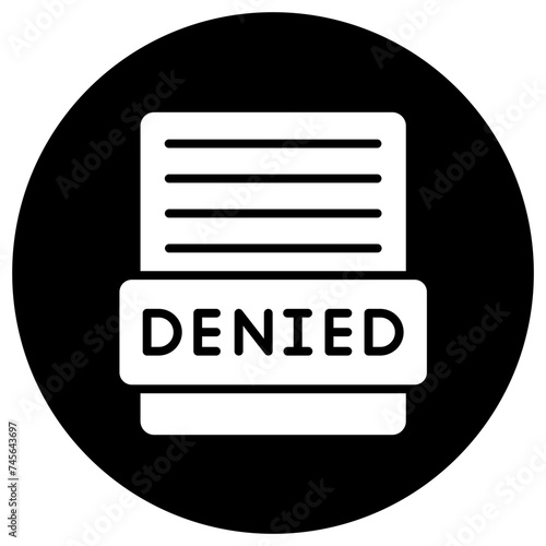 Denied Vector Icon Design Illustration