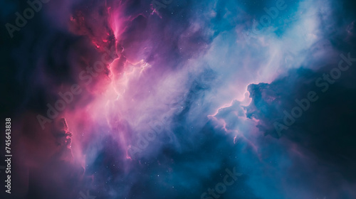 Nebula Swirls Rendered in Soft Pinks and Blues for a Meditative Wallpaper