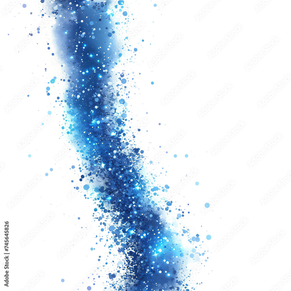 abstract blue wave blue color, transparent background, PNG file