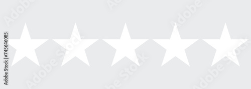 Star icon collection. Star vector icons set with shadow. White stars different shapes isolated on transparent background. Stars in modern flat style. Vector design element.
