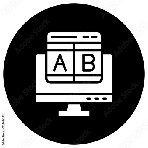 Ab testing Vector Icon Design Illustration