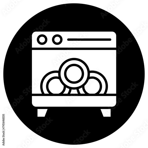 Dishwasher Vector Icon Design Illustration