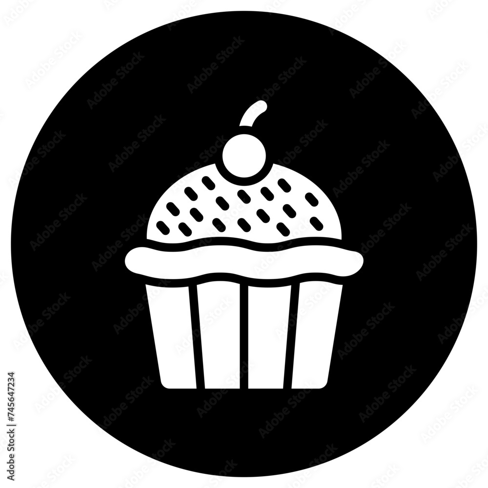 Cupcake Vector Icon Design Illustration Cupcake Vector Icon Design Illustration