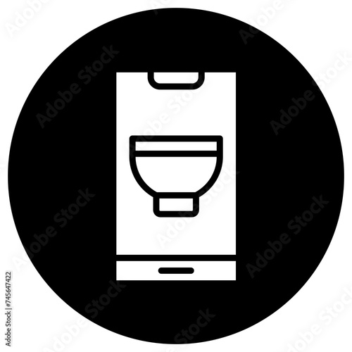 Mobile Recipe Vector Icon Design Illustration