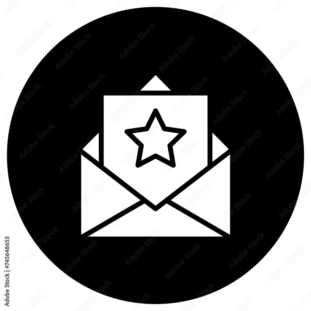 Starred Message Vector Icon Design Illustration Starred Message Vector Icon Design Illustration