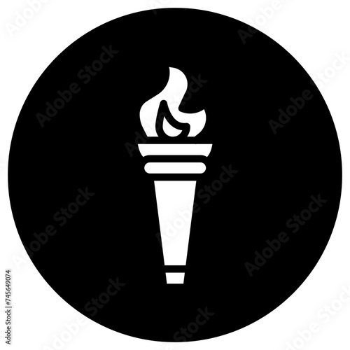 Fire torch Vector Icon Design Illustration