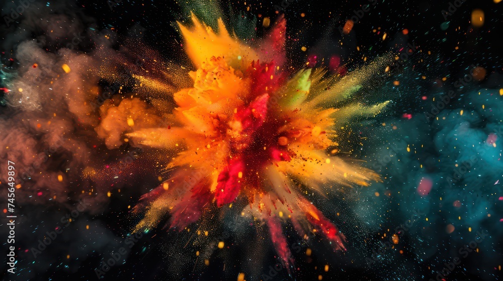 Colorful powder explosion backdrop Colorful powder explosion backdrop