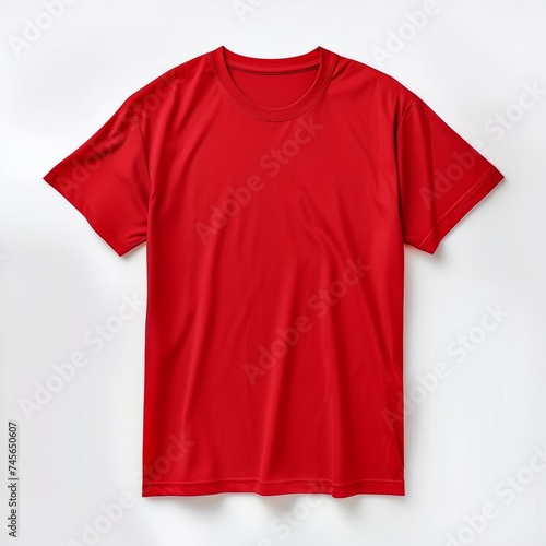 red tshirt mockup isolated white background