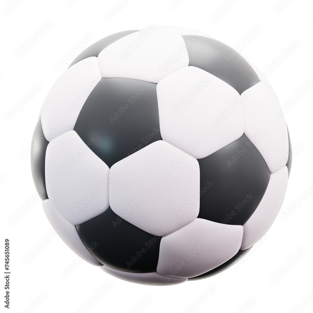3d soccer ball. sport and game competition concept. 3d render cartoon style 3d soccer ball. sport and game competition concept. 3d render cartoon style