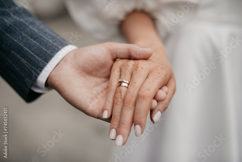 Beautiful hands on a white background