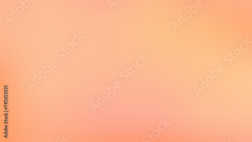 Abstract peach fuzz color vector banner. Blurred light fresh orange delicate gradient background. Pastel pink Liquid stains with free space banner. Vector gentle gradient backdrop