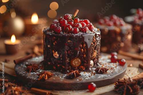 Chocolate Cake With Cranberries