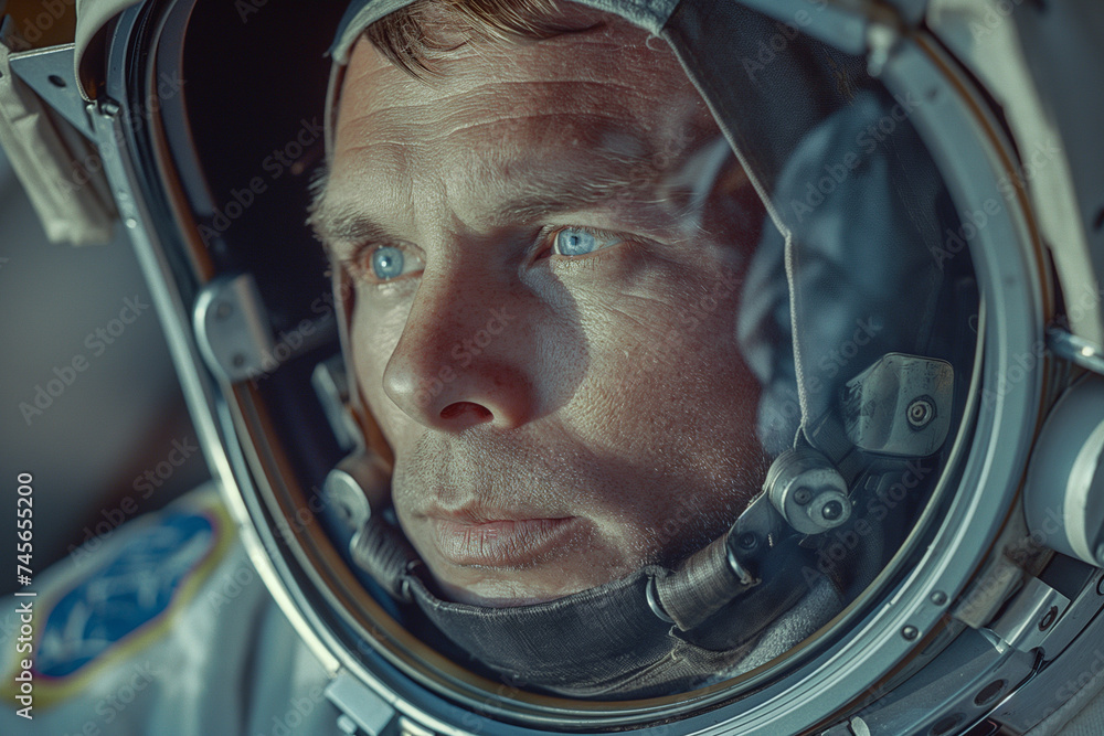 Portrait of astronaut in space suit Portrait of astronaut in space suit