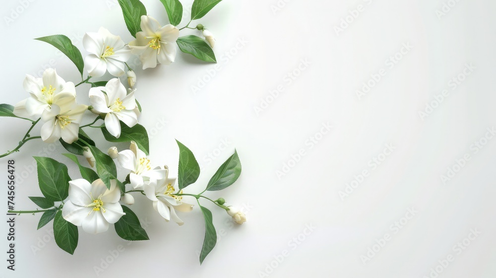 Fototapeta premium Jasmine flower isolated on white background