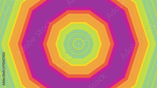 Bright iridescent background, throbbing abstract colorful polygon pattern