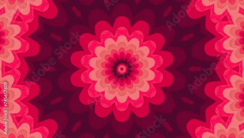 Moving abstract background, throbbing abstract crimson concentric pattern