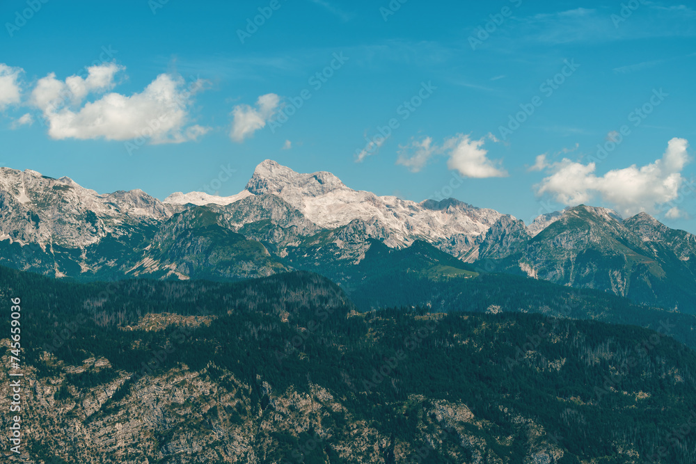 Triglav mountain peak, highest point in Slovenian Julian Alps