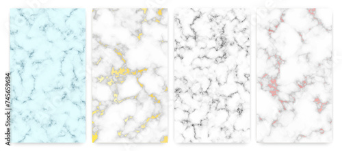 Set of marble texture backgrounds