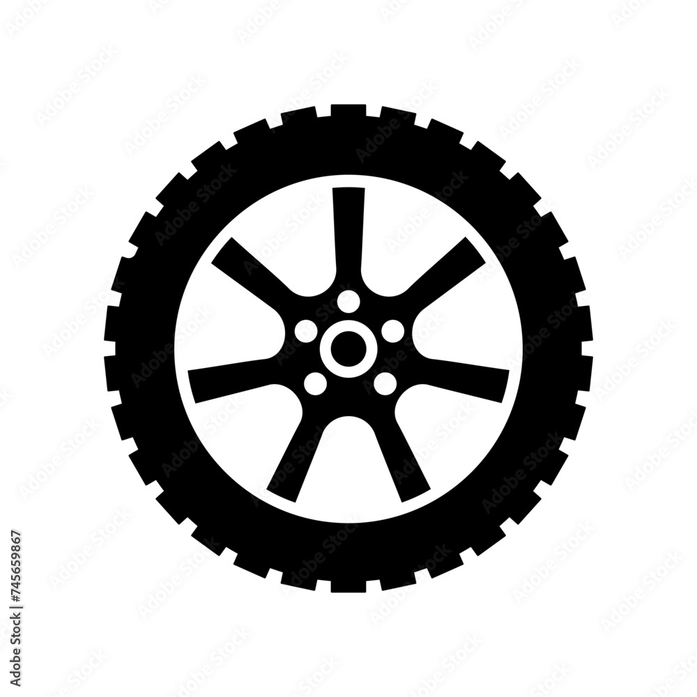 Car wheel icon vector. Wheel illustration sign. Tire service symbol or logo. Car wheel icon vector. Wheel illustration sign. Tire service symbol or logo.