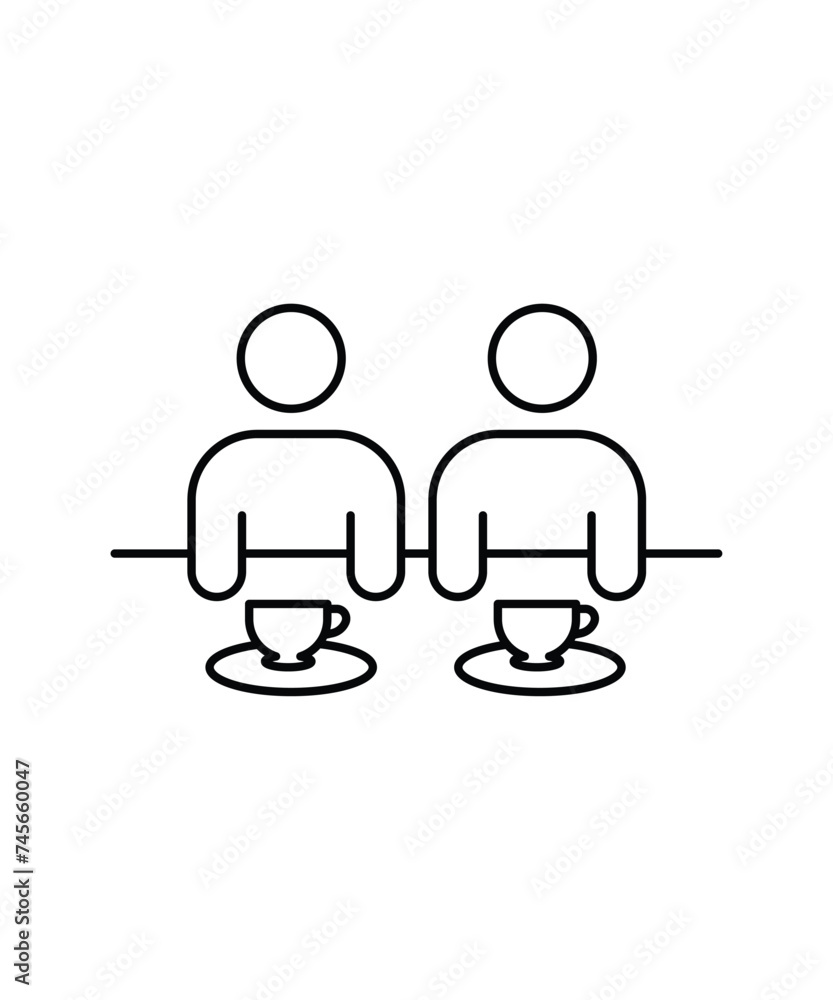 people meeting icon, vector best line icon. people meeting icon, vector best line icon.