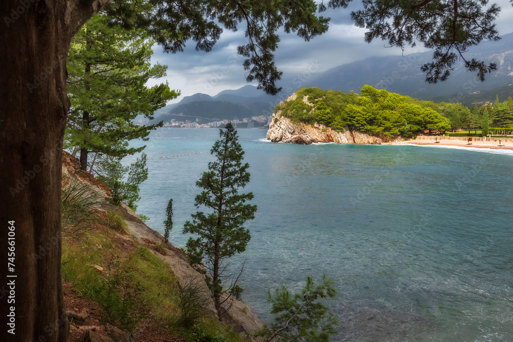 Summer landscape, Budva riviera, Montenegro