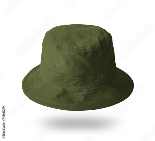 Canvas Bucket Hat Mockup Template, PNG transparency with shadow
