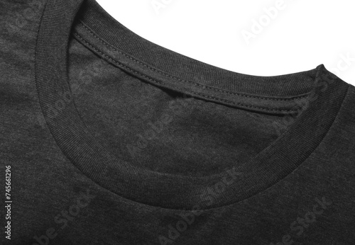 T-Shirt neck tagless label mockup, PNG transparency with shadow