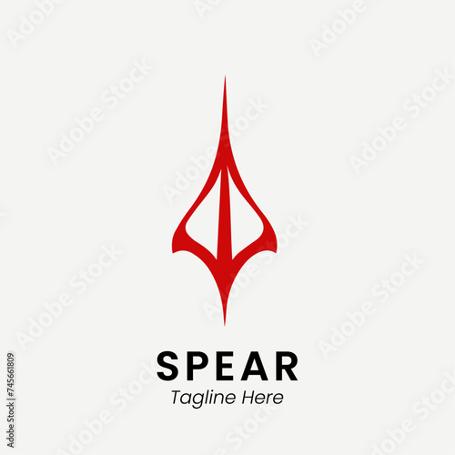 Spear logo design vector template