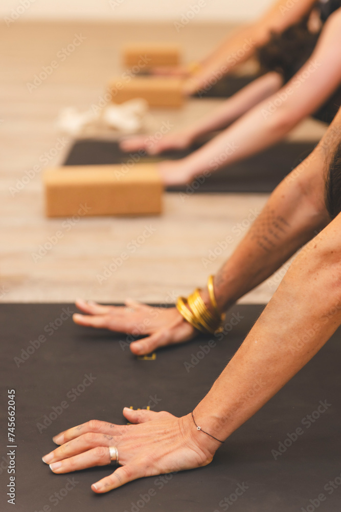 Obraz premium Woman in yoga class