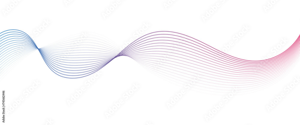 Flowing Dot Wave Pattern Halftone Curve Shape on Transparent Background Flowing Dot Wave Pattern Halftone Curve Shape on Transparent Background